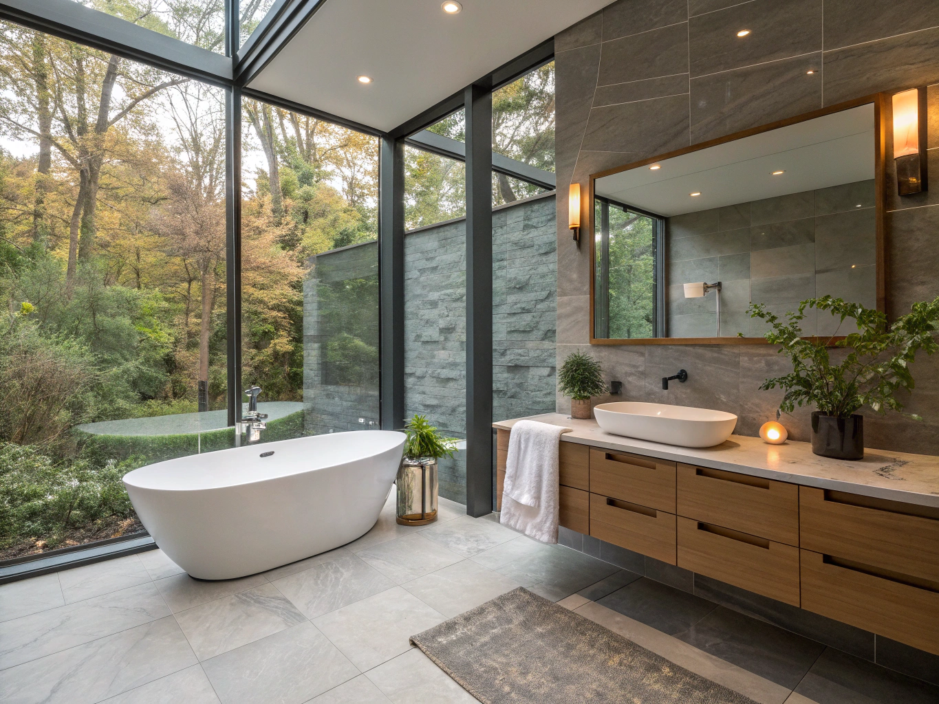 Luxury bathroom spa retreat