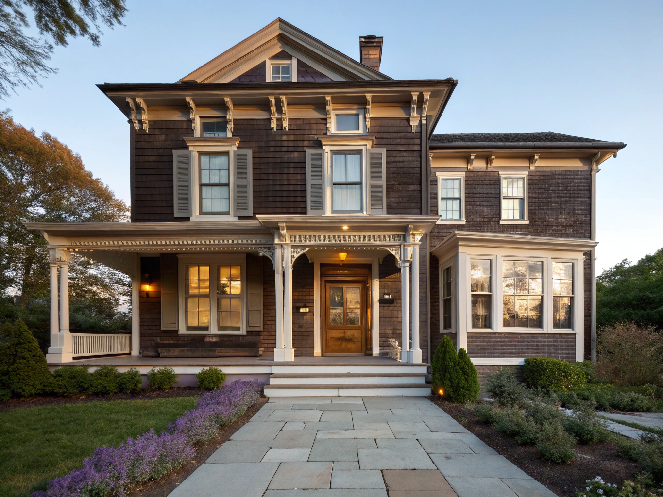 Restored historic home exterior with modern structural upgrades