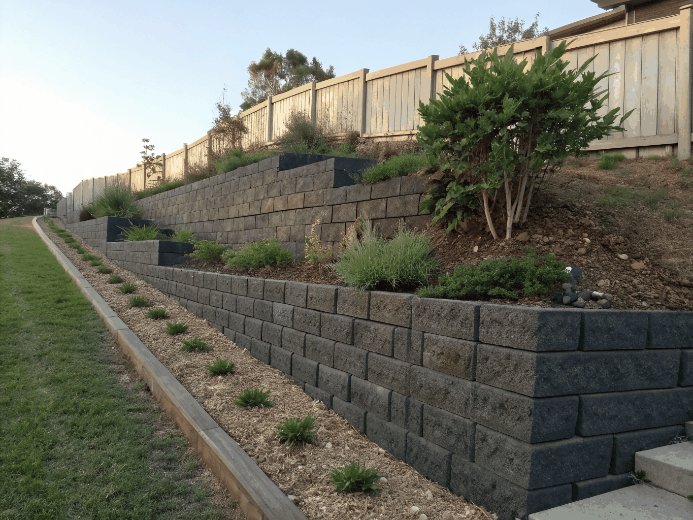 Structural retaining wall installation